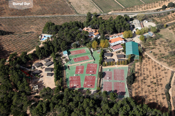 Vista aérea del complejo Calvestra  de la casa rural Calvestra 