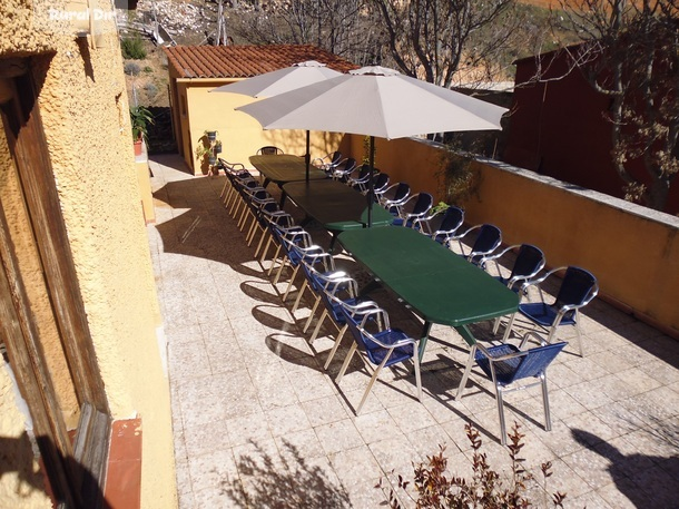 GRAN TERRAZA SOLARIUM de la casa rural Espuelarural