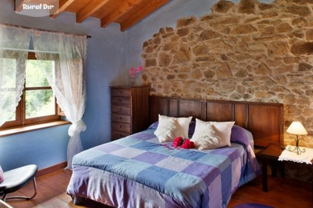 Dormitorio en planta arriba de la casa rural Casina de Xiranes Aldea 1