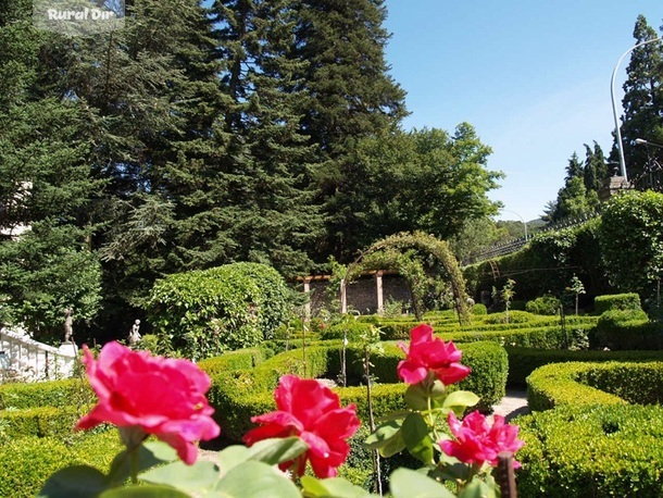 Jardin soleado al sur de la casa rural Finca Villa Angeles