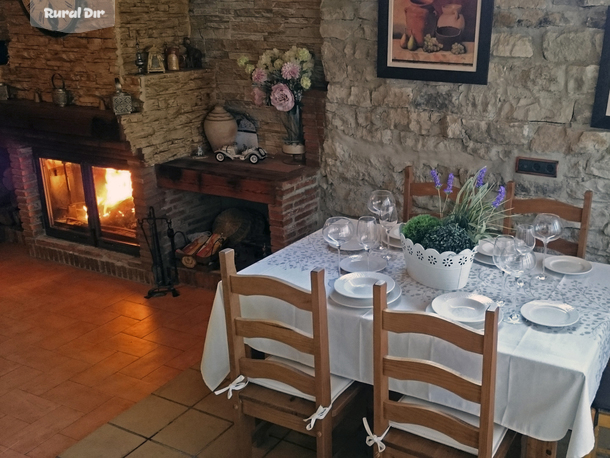 Salon comedor de la casa rural Alqueria del Hoyo l