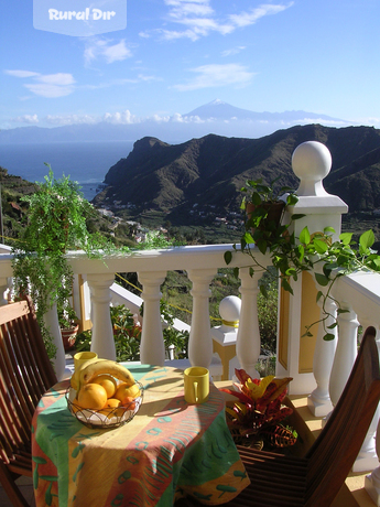 Terraza con vistas de la casa rural Serrillal I