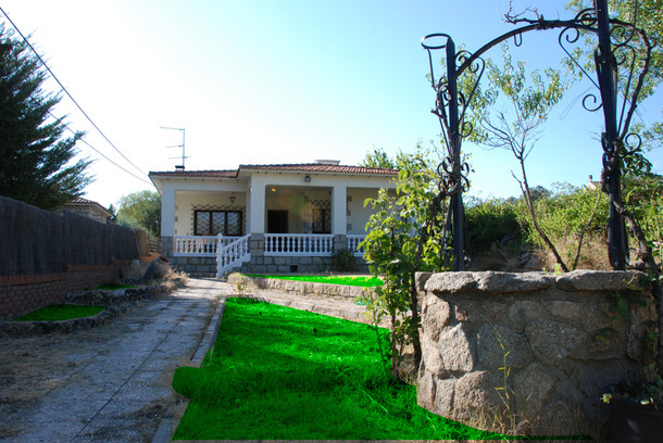 jardin de la casa rural San Bartolome