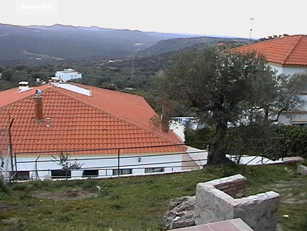 La Casa desde el patio de la casa rural Casa Rural Calera de Leon Sierra de Tentudia