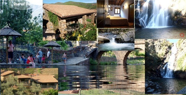 Aguas cristalinas que forman piscinas de la casa rural Ramajal Rural