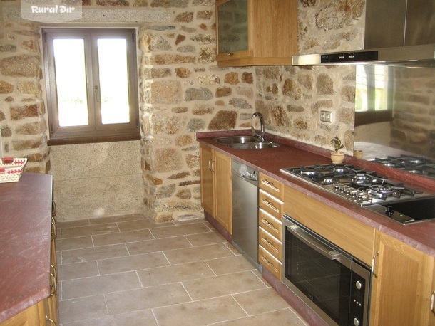 cocina de la casa rural Casa Paco de Riotorto