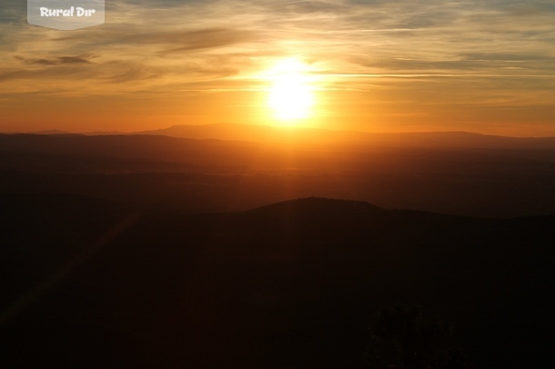 Puesta de sol desde La Bolla de la actividad rural Especial Luna LLena