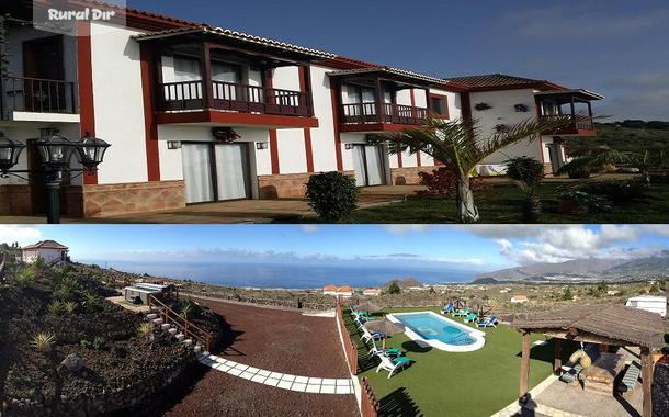 Vista del Edificio y Zona Spa y Piscina Climatizada de la actividad rural Apartamentos Fuente La Teja, Todo un Lujo. Nuevos